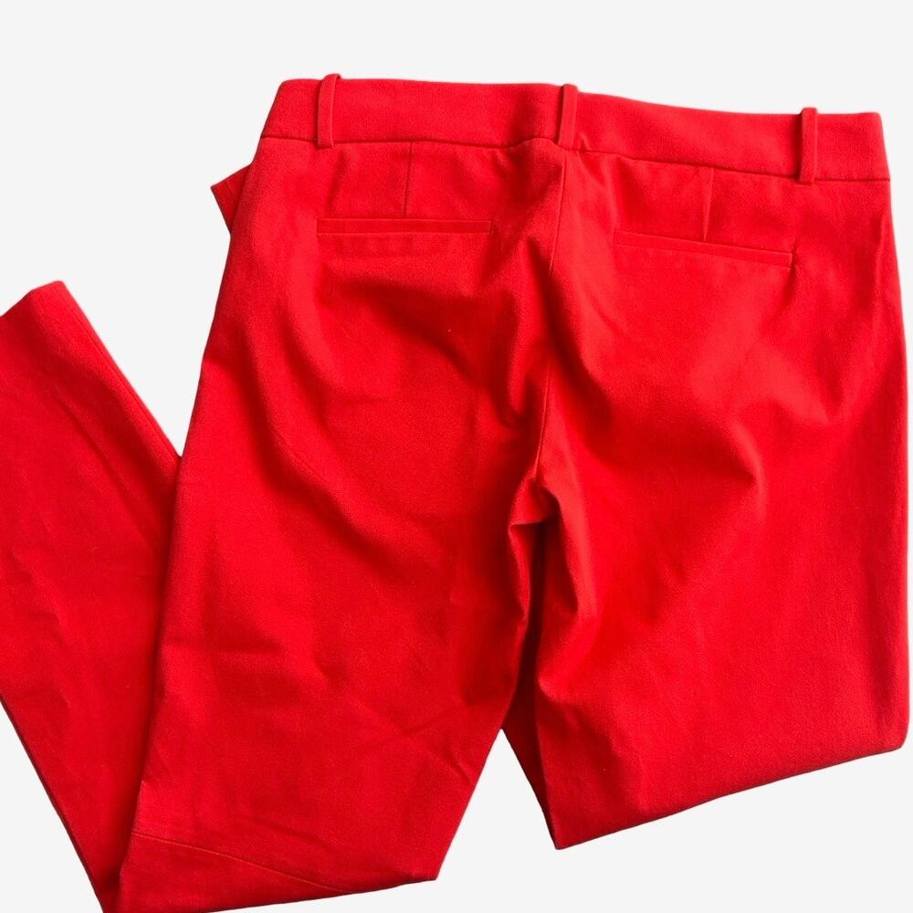 J.Crew Minnie Pants Women's 6 Tall Red Stretch Twill Preppy Work Quiet Luxury - Picture 3 of 9